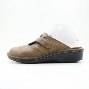 Finn Comfort Orb Brown Leather Comfort Clogs w/ Removable Inserts - 8/EU 39